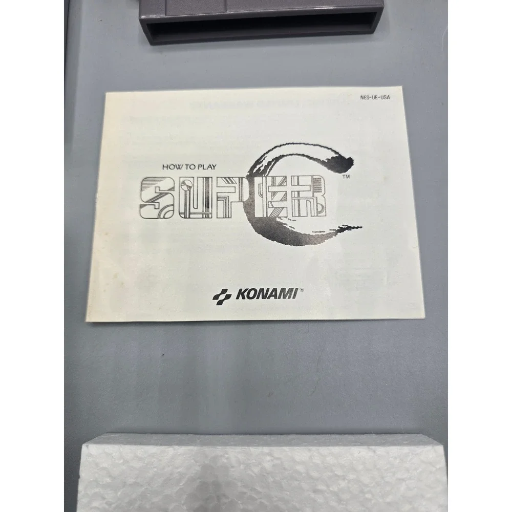 Super C Nintendo NES Instruction Manual Original 1990 Konami Booklet Only Contra